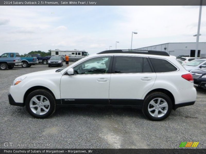Satin White Pearl / Ivory 2014 Subaru Outback 2.5i Premium