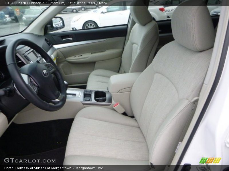 Satin White Pearl / Ivory 2014 Subaru Outback 2.5i Premium