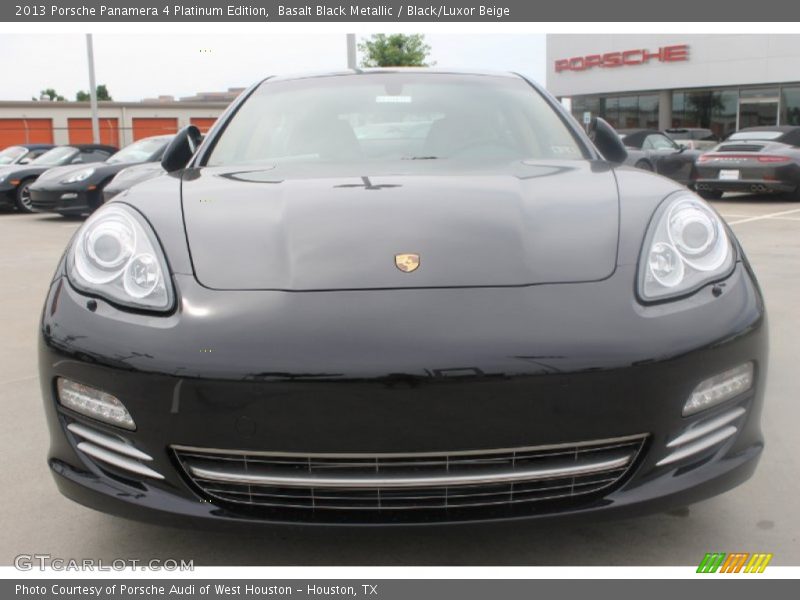 Basalt Black Metallic / Black/Luxor Beige 2013 Porsche Panamera 4 Platinum Edition