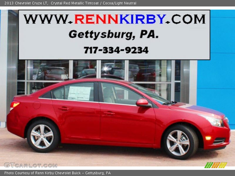 Crystal Red Metallic Tintcoat / Cocoa/Light Neutral 2013 Chevrolet Cruze LT