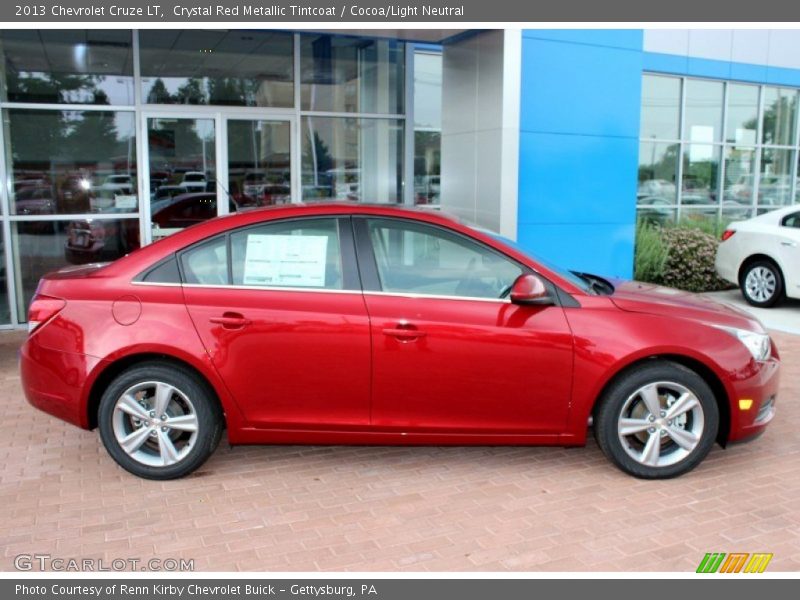 Crystal Red Metallic Tintcoat / Cocoa/Light Neutral 2013 Chevrolet Cruze LT