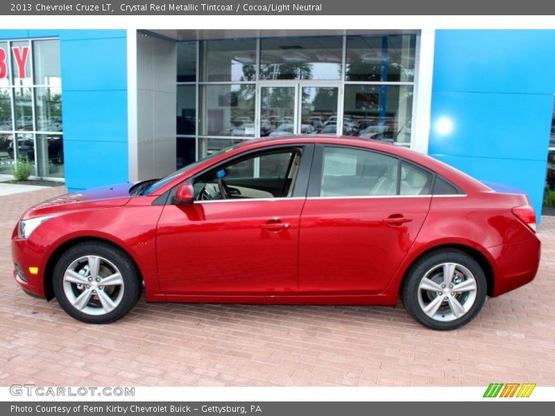 Crystal Red Metallic Tintcoat / Cocoa/Light Neutral 2013 Chevrolet Cruze LT