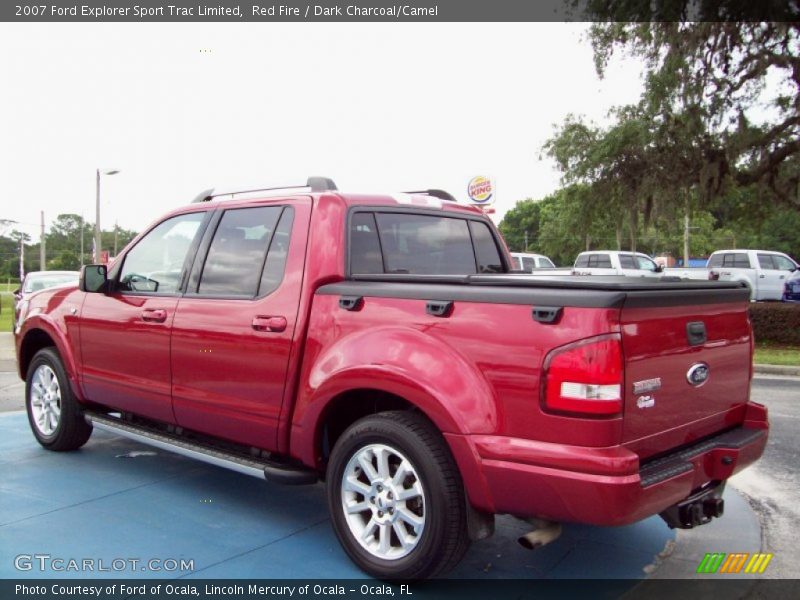 Red Fire / Dark Charcoal/Camel 2007 Ford Explorer Sport Trac Limited