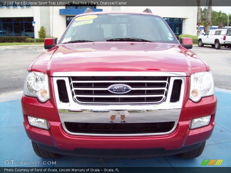 Red Fire / Dark Charcoal/Camel 2007 Ford Explorer Sport Trac Limited
