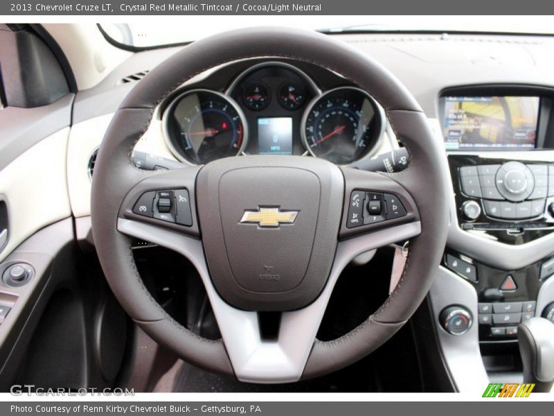 Crystal Red Metallic Tintcoat / Cocoa/Light Neutral 2013 Chevrolet Cruze LT