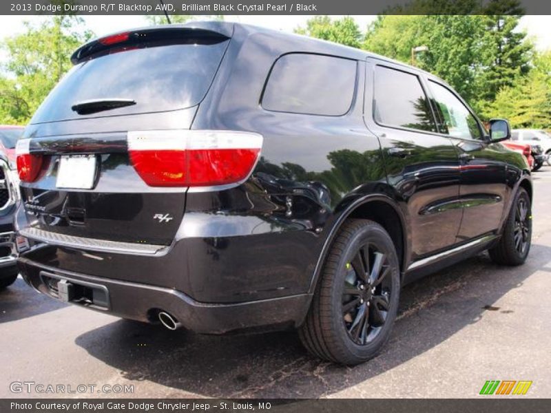 Brilliant Black Crystal Pearl / Black 2013 Dodge Durango R/T Blacktop AWD