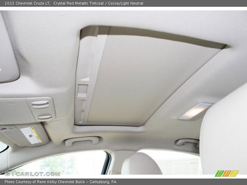Crystal Red Metallic Tintcoat / Cocoa/Light Neutral 2013 Chevrolet Cruze LT