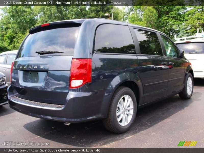 Maximum Steel Metallic / Black/Light Graystone 2013 Dodge Grand Caravan SXT