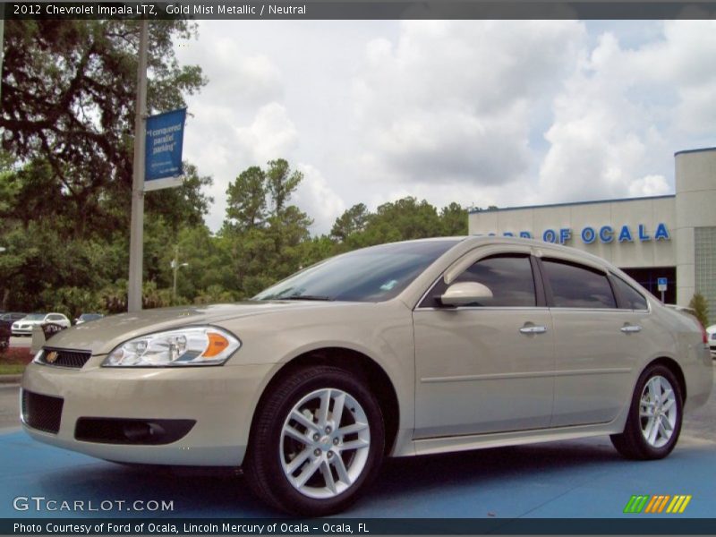 Gold Mist Metallic / Neutral 2012 Chevrolet Impala LTZ