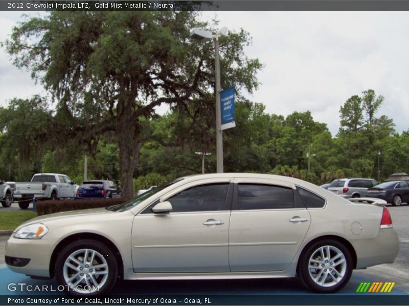 Gold Mist Metallic / Neutral 2012 Chevrolet Impala LTZ