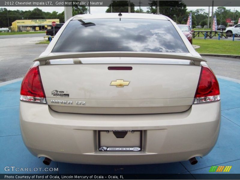 Gold Mist Metallic / Neutral 2012 Chevrolet Impala LTZ