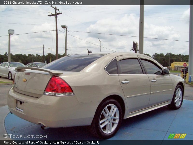 Gold Mist Metallic / Neutral 2012 Chevrolet Impala LTZ