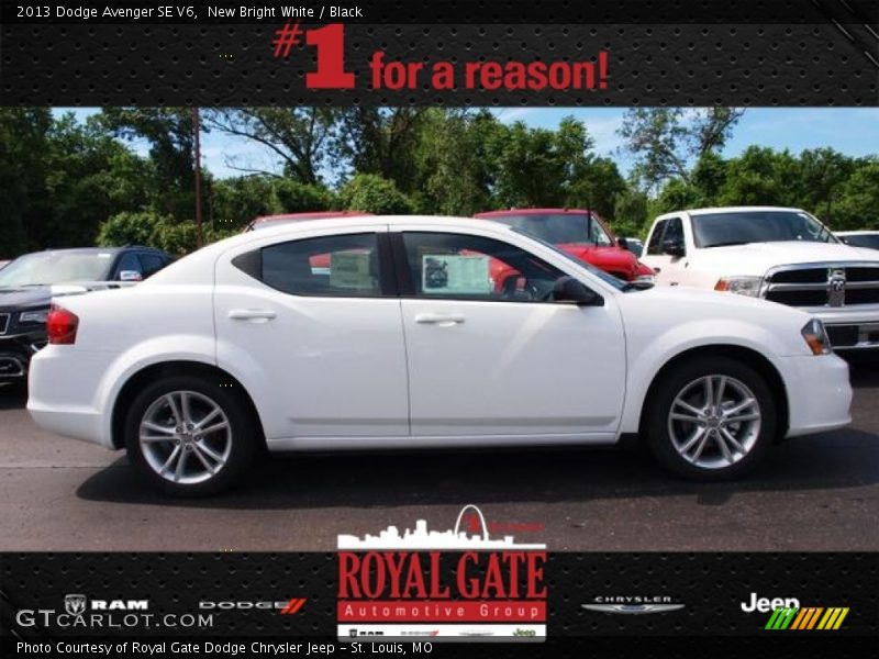 New Bright White / Black 2013 Dodge Avenger SE V6