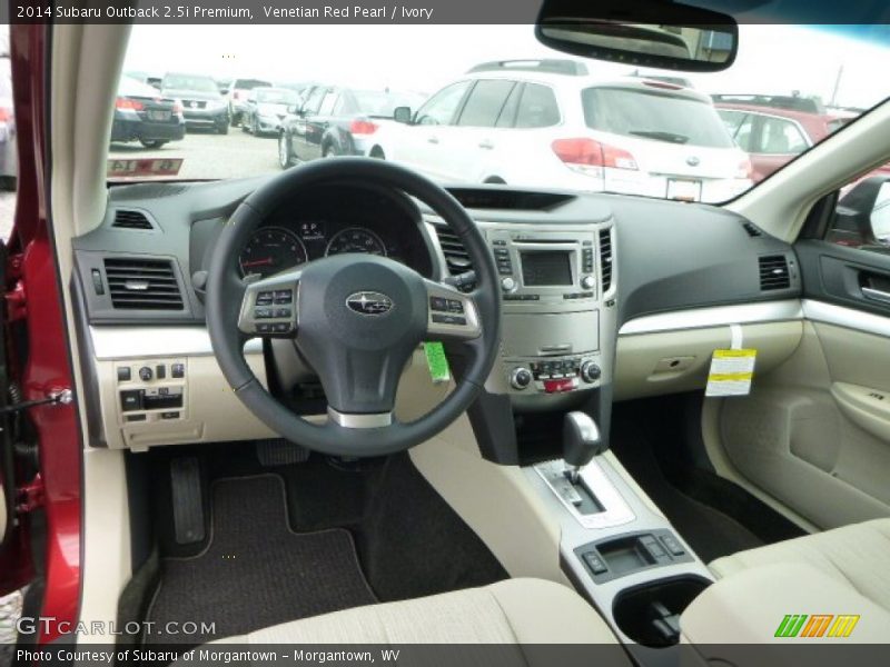 Ivory Interior - 2014 Outback 2.5i Premium 