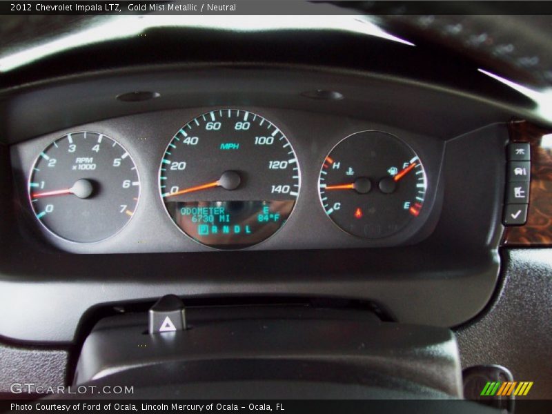 Gold Mist Metallic / Neutral 2012 Chevrolet Impala LTZ