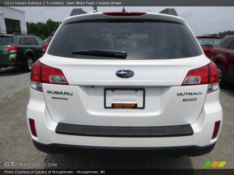 Satin White Pearl / Saddle Brown 2014 Subaru Outback 2.5i Limited