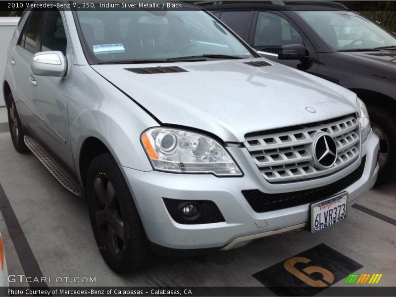 Iridium Silver Metallic / Black 2010 Mercedes-Benz ML 350