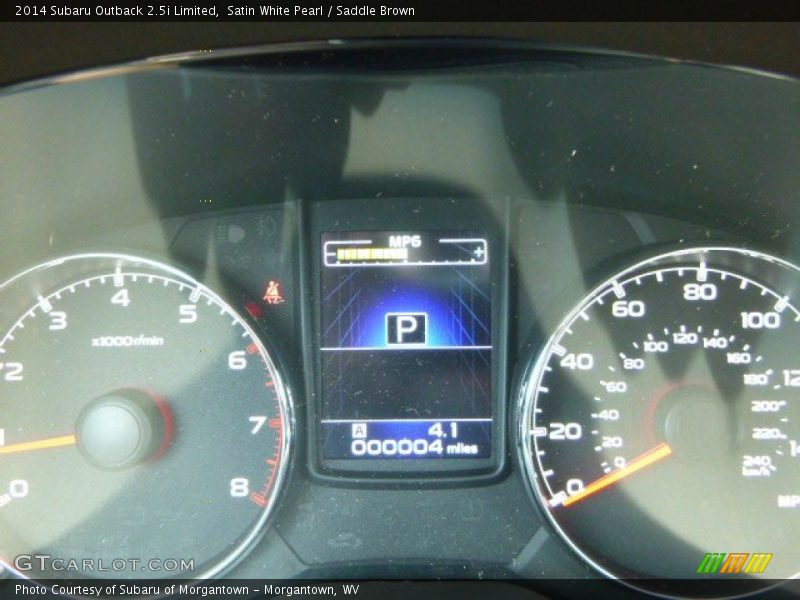 Satin White Pearl / Saddle Brown 2014 Subaru Outback 2.5i Limited