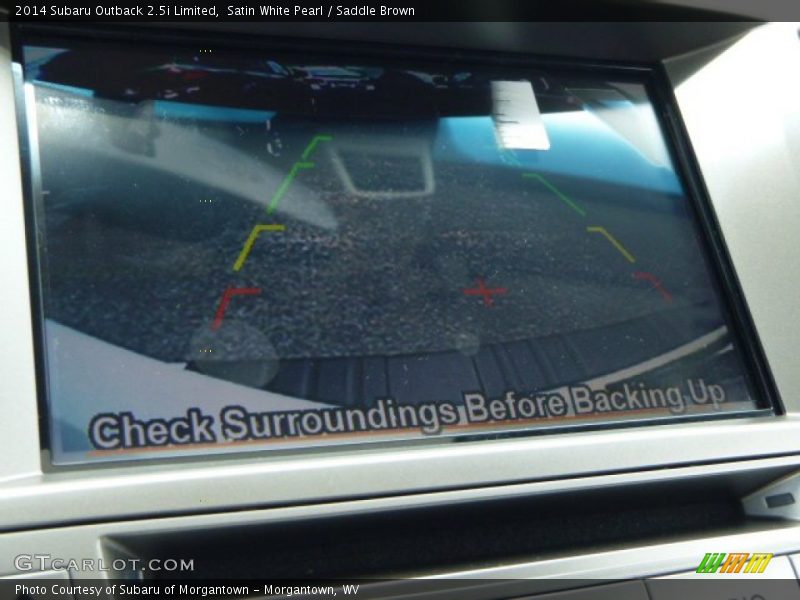 Satin White Pearl / Saddle Brown 2014 Subaru Outback 2.5i Limited