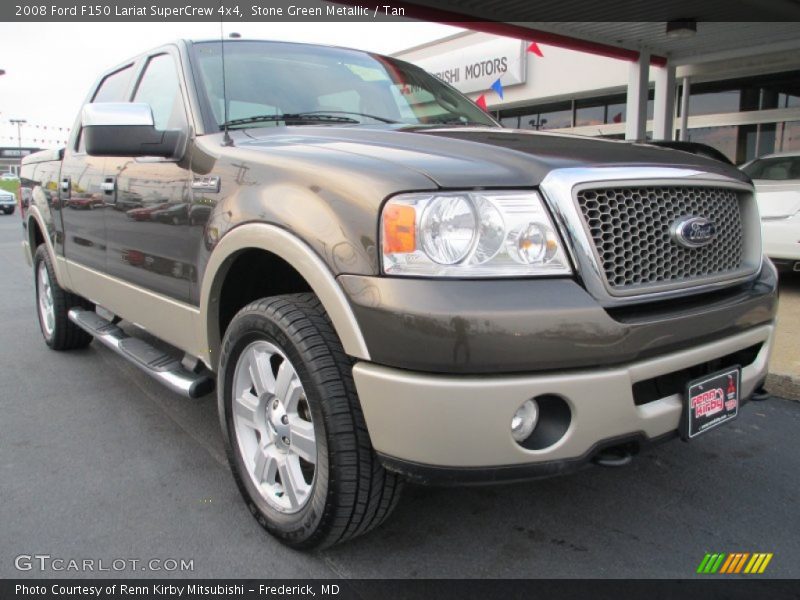 Stone Green Metallic / Tan 2008 Ford F150 Lariat SuperCrew 4x4