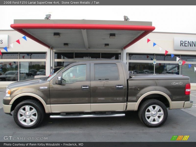 Stone Green Metallic / Tan 2008 Ford F150 Lariat SuperCrew 4x4