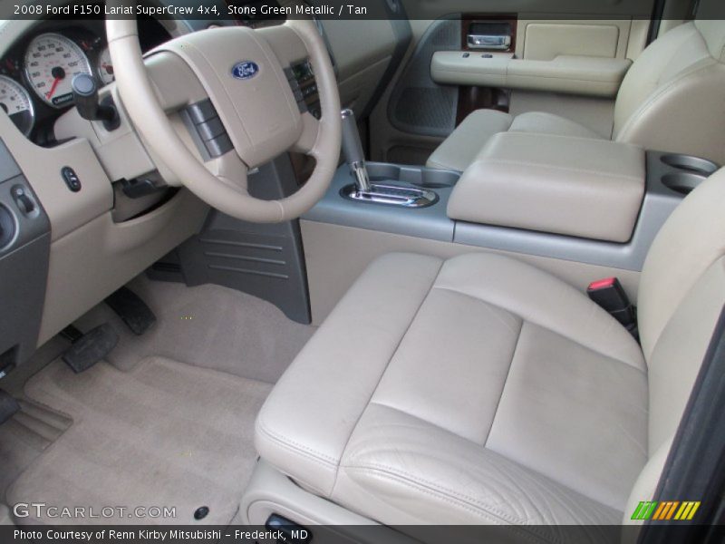 Stone Green Metallic / Tan 2008 Ford F150 Lariat SuperCrew 4x4