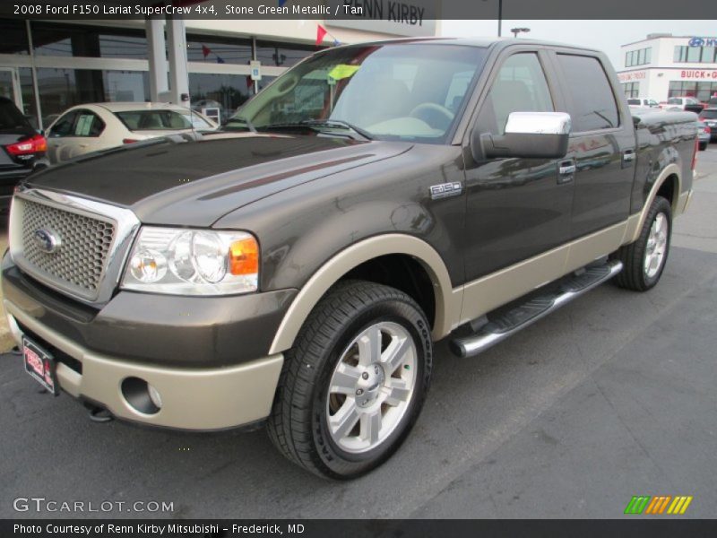 Stone Green Metallic / Tan 2008 Ford F150 Lariat SuperCrew 4x4