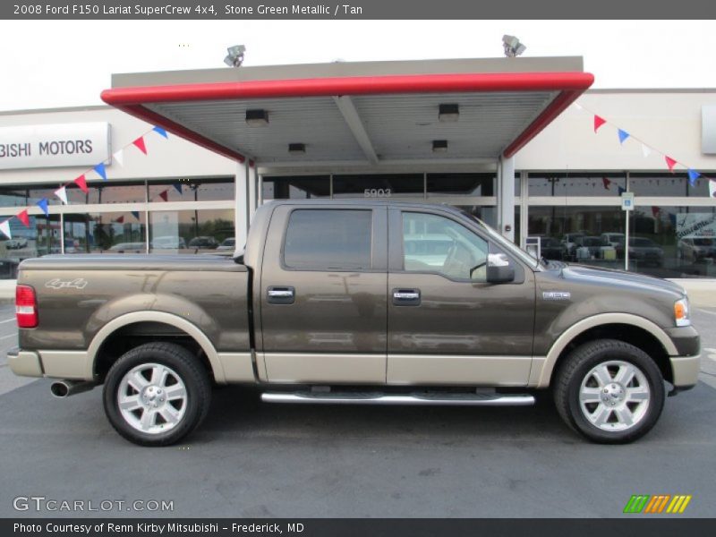 Stone Green Metallic / Tan 2008 Ford F150 Lariat SuperCrew 4x4