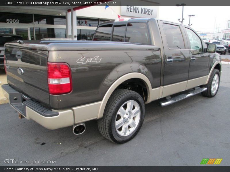 Stone Green Metallic / Tan 2008 Ford F150 Lariat SuperCrew 4x4