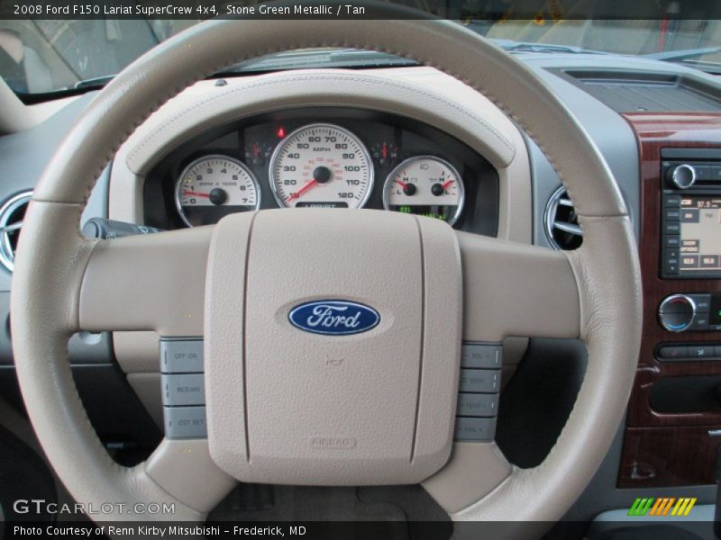 Stone Green Metallic / Tan 2008 Ford F150 Lariat SuperCrew 4x4