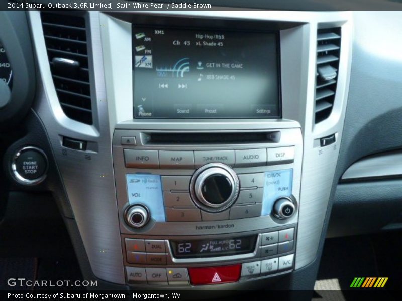 Satin White Pearl / Saddle Brown 2014 Subaru Outback 3.6R Limited