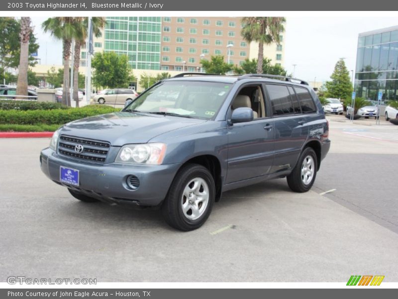 Bluestone Metallic / Ivory 2003 Toyota Highlander I4