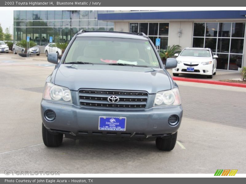 Bluestone Metallic / Ivory 2003 Toyota Highlander I4
