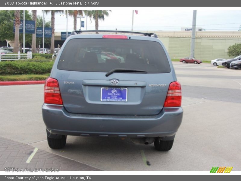Bluestone Metallic / Ivory 2003 Toyota Highlander I4