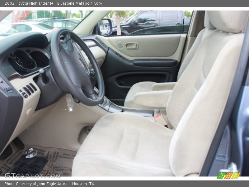 Bluestone Metallic / Ivory 2003 Toyota Highlander I4