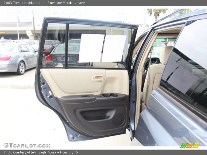 Bluestone Metallic / Ivory 2003 Toyota Highlander I4
