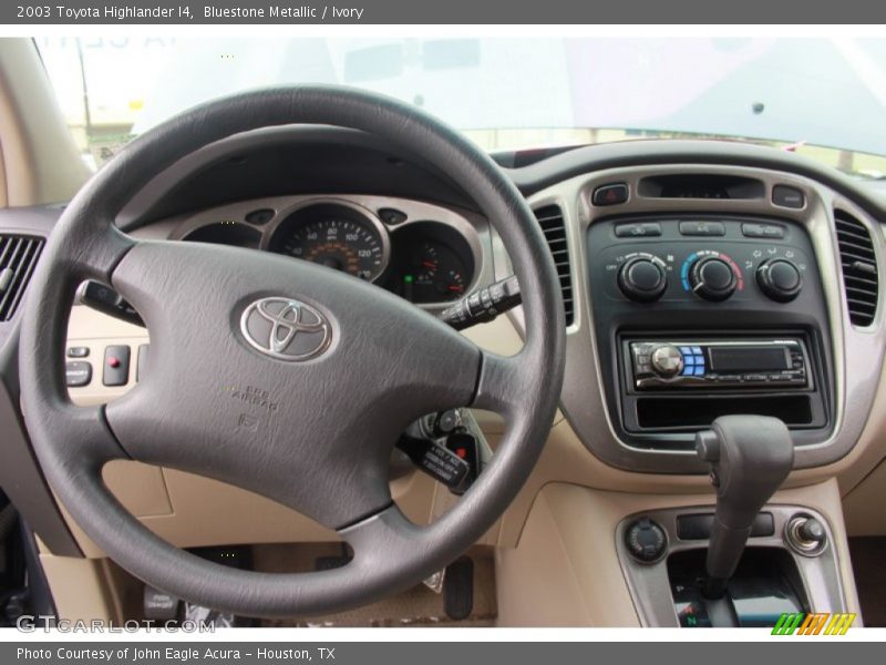 Bluestone Metallic / Ivory 2003 Toyota Highlander I4
