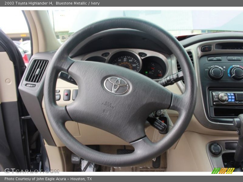 Bluestone Metallic / Ivory 2003 Toyota Highlander I4