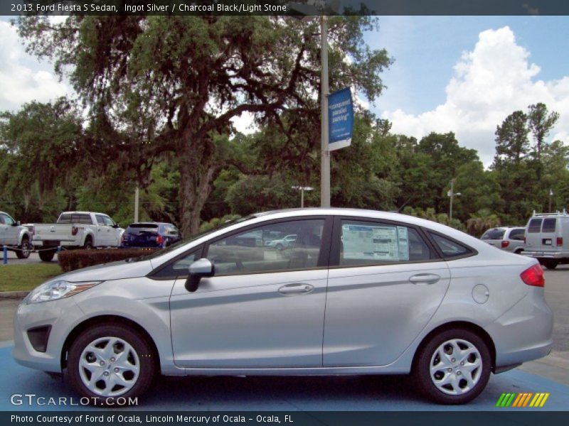 Ingot Silver / Charcoal Black/Light Stone 2013 Ford Fiesta S Sedan