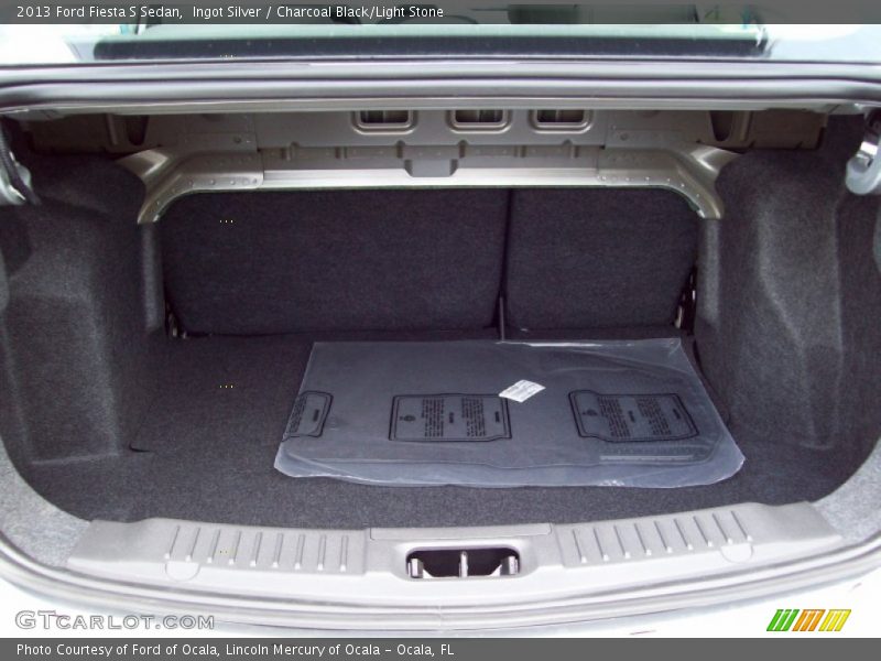 Ingot Silver / Charcoal Black/Light Stone 2013 Ford Fiesta S Sedan
