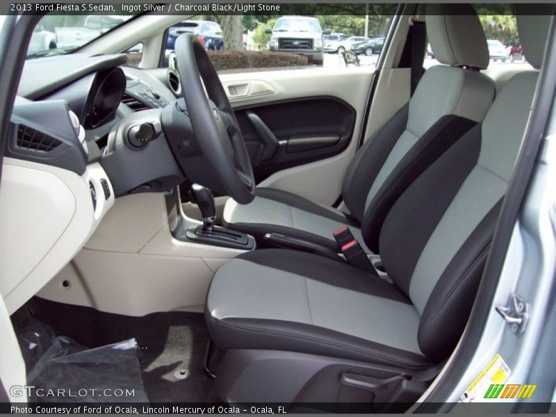 Ingot Silver / Charcoal Black/Light Stone 2013 Ford Fiesta S Sedan