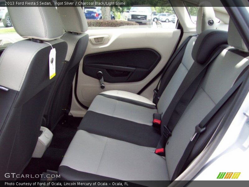 Ingot Silver / Charcoal Black/Light Stone 2013 Ford Fiesta S Sedan