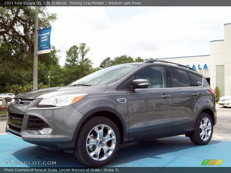 Sterling Gray Metallic / Medium Light Stone 2013 Ford Escape SEL 2.0L EcoBoost