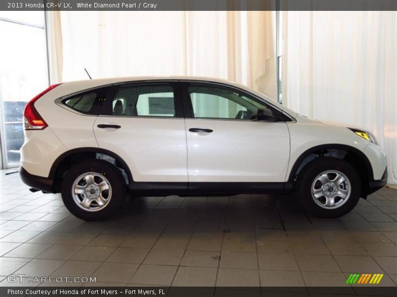 White Diamond Pearl / Gray 2013 Honda CR-V LX
