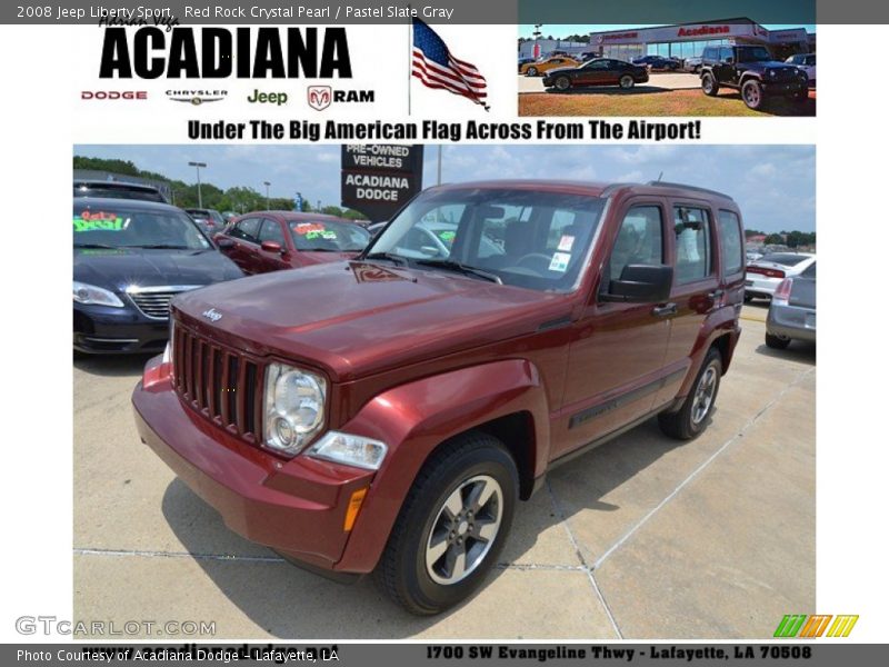 Red Rock Crystal Pearl / Pastel Slate Gray 2008 Jeep Liberty Sport