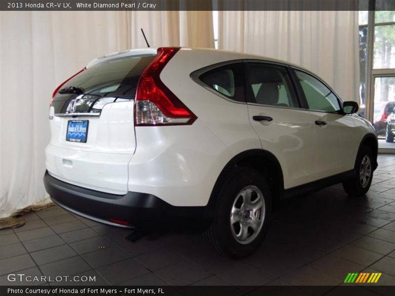 White Diamond Pearl / Gray 2013 Honda CR-V LX