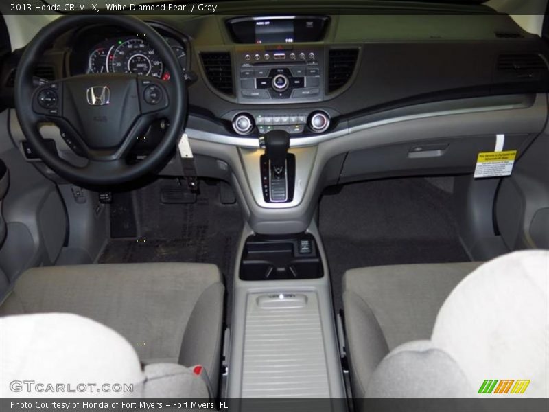 White Diamond Pearl / Gray 2013 Honda CR-V LX