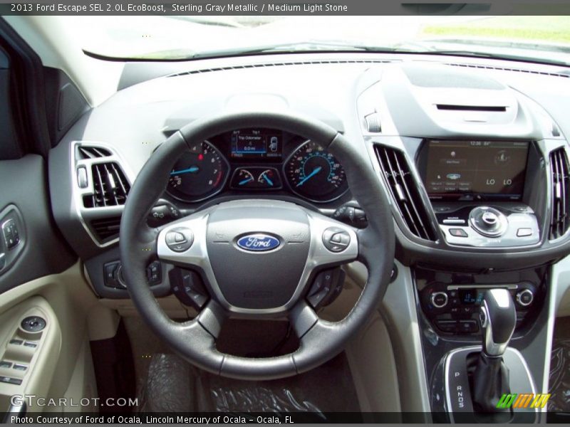 Sterling Gray Metallic / Medium Light Stone 2013 Ford Escape SEL 2.0L EcoBoost