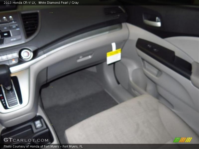 White Diamond Pearl / Gray 2013 Honda CR-V LX