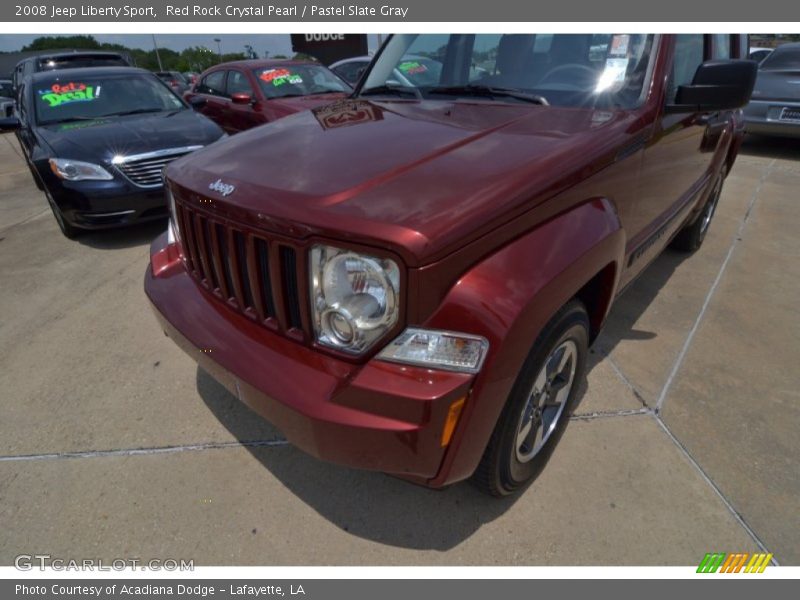 Red Rock Crystal Pearl / Pastel Slate Gray 2008 Jeep Liberty Sport